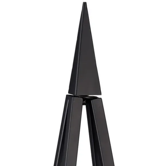 Växtstöd Obelisk, 132x36x34 cm, Svart