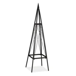 Växtstöd Obelisk, 132x36x34 cm, Svart
