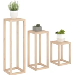 Växtställ 3 delar massiv furu