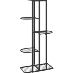 Växtställ - Living Växtställ med 5 hyllor 43x22x98 cm svart metall