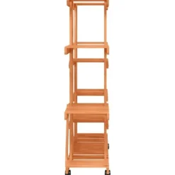 Växtställ - Living Växtställ med hjul 110x25x115 cm massiv furu