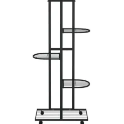 Växtställ - Living Växtställ på hjul 5 hyllor 44x23x100 cm svart järn