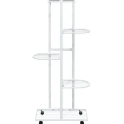 Växtställ - Living Växtställ på hjul 5 hyllor 44x23x100 cm svart järn