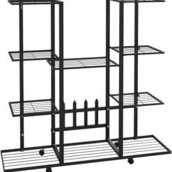 Växtställ - Living Växtställ på hjul 94,5x24,5x91,5 cm svart järn