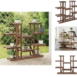 Växtställ - Living Växtställ 110x25x110,5 cm massivt granträ