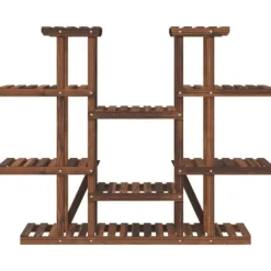 Växtställ - Living Växtställ 110x25x110,5 cm massivt granträ