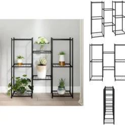 Växtställ - Living Växtställ 83x25x80 cm svart järn