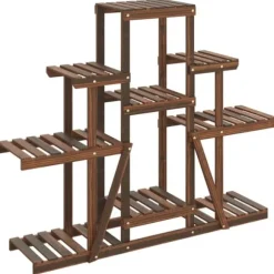 Växtställ - Living Växtställ 110x25x96 cm massivt granträ