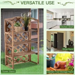 Växtställ 3 nivåer gran kompakt robust för inne/ute Modell 8