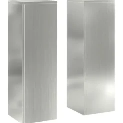 Växtställ 2 pcs Silver 24 x 24 x 75 cm Galvaniserat stål