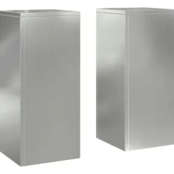 Växtställ 2 pcs Silver 24 x 24 x 55 cm Galvaniserat stål