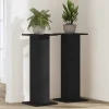 Växtställ 2 pcs Svart ek 30 x 30 x 80 cm Konstruerat trä