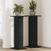 Växtställ 2 pcs Svart Ek 30 x 30 x 80 cm Konstruerat trä