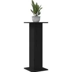 Växtställ 2 pcs Svart Ek 30 x 30 x 80 cm Konstruerat trä