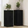 Växtställ 2 pcs Svart Ek 30 x 30 x 70 cm Konstruerat trä