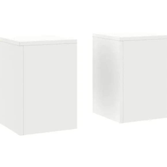 Växtställ 2 pcs Vit 24 x 24 x 35 cm Stål