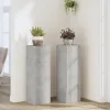Växtställ 2 st betonggrå konstruerat trä | Storlek: 25x25x80 cm