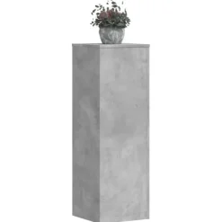 Växtställ 2 st betonggrå 33x33x100 cm konstruerat trä
