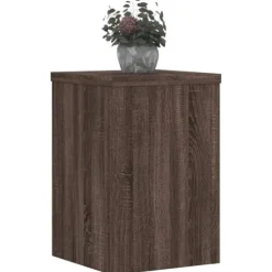 Växtställ 2 st brun ek 25x25x35 cm konstruerat trä