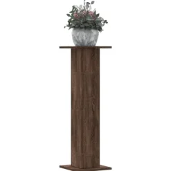 Växtställ 2 st brun ek 30x30x95 cm konstruerat trä