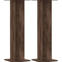 Växtställ 2 st brun ek 30x30x95 cm konstruerat trä
