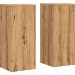 Växtställ 2 st ek 30x30x70 cm konstruerat trä