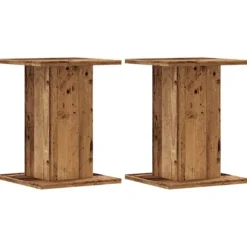 Växtställ 2 st åldrat trä 30x30x40 cm konstruerat trä