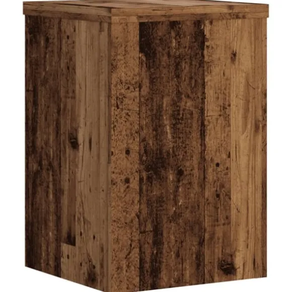 Växtställ 2 st åldrat trä 20x20x30 cm konstruerat trä