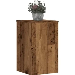 Växtställ 2 st åldrat trä 30x30x50 cm konstruerat trä