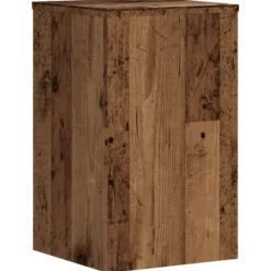 Växtställ 2 st åldrat trä 30x30x50 cm konstruerat trä