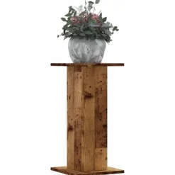 Växtställ 2 st åldrat trä 30x30x60 cm konstruerat trä