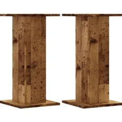 Växtställ 2 st åldrat trä 30x30x60 cm konstruerat trä