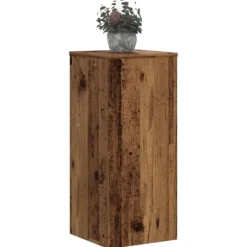 Växtställ 2 st åldrat trä 30x30x70 cm konstruerat trä