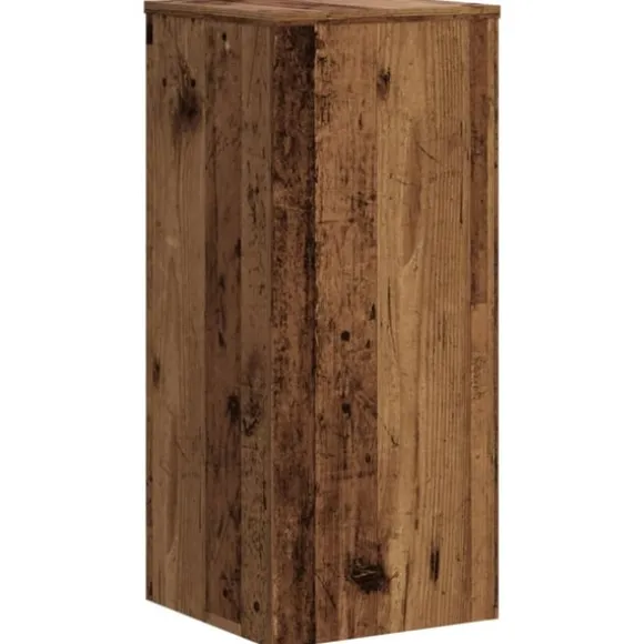 Växtställ 2 st åldrat trä 30x30x70 cm konstruerat trä