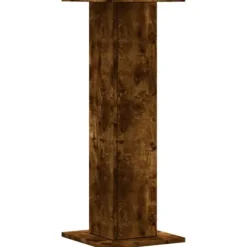 Växtställ 2 st rökfärgad ek i konstruerat trä - Stabilt och hållbart | Storlek: 30x30x80 cm