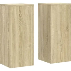 Växtställ 2 st sonoma ek 30x30x70 cm konstruerat trä