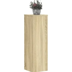 Växtställ 2 st sonoma ek 25x25x80 cm konstruerat trä