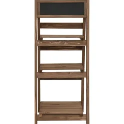 Växtställ 3 våningar med griffeltavla 40x30x90 cm granträ