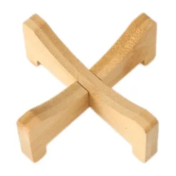 Växtställ Bambu Blomkruka Bricka Korsformad Multifunktion för Husdjurshem Kök 17,5x5cm