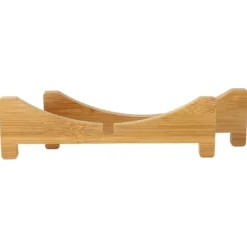 Växtställ Bambu Blomkruka Bricka Korsformad Multifunktion för Husdjurshem Kök 17,5x5cm