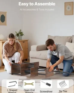 Växtställ för inomhusbruk - Halvmåneformad hörnhylla för växter med LED odlingslampor - Sju våningar - Höjd 166,5 cm - Tre tidslägen - Set om 2