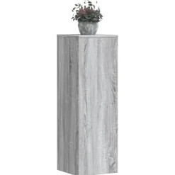 Växtställ grå sonoma 33x33x100 cm konstruerat trä