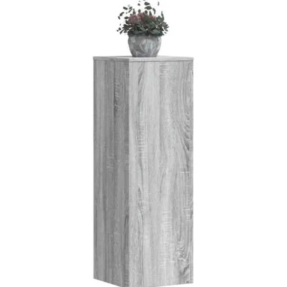 Växtställ grå sonoma 33x33x100 cm konstruerat trä
