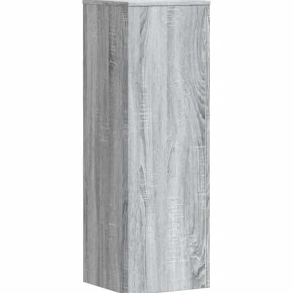 Växtställ grå sonoma 33x33x100 cm konstruerat trä