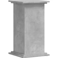 Växtställ i betonggrå färg - Stabilt och modernt designat i konstruerat trä | Storlek: 33x33x60 cm