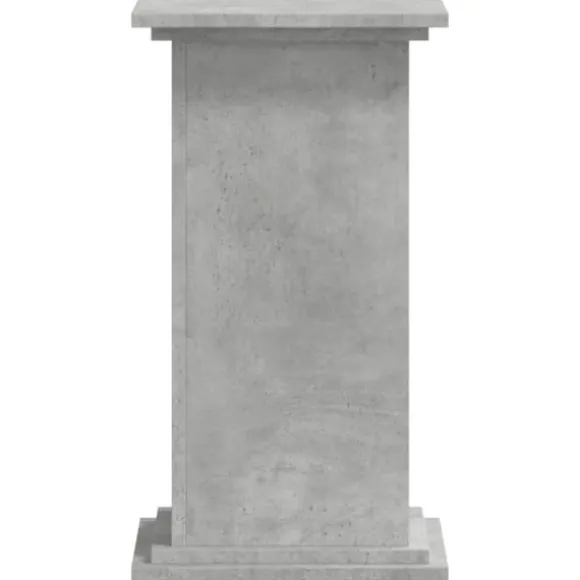 Växtställ i betonggrå färg - Stabilt och modernt designat i konstruerat trä | Storlek: 33x33x60 cm