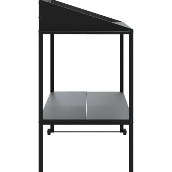 Växtställ i galvaniserat stål - Robusta två-nivåer med hjul | Färg: Antracit | Storlek: 100x54,5x100 cm