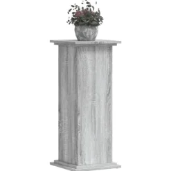 Växtställ i grå sonoma - Hållbart konstruerat trä | Storlek: 33x33x80 cm