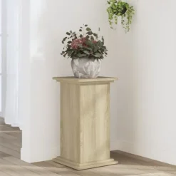 Växtställ i konstruerat trä - Tidlös design | Färg: Sonoma-ek | Storlek: 33x33x60 cm
