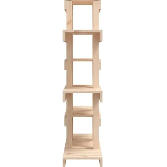 Växtställ i massiv furu - Trähylla för växter | Storlek: 85x25x109,5 cm